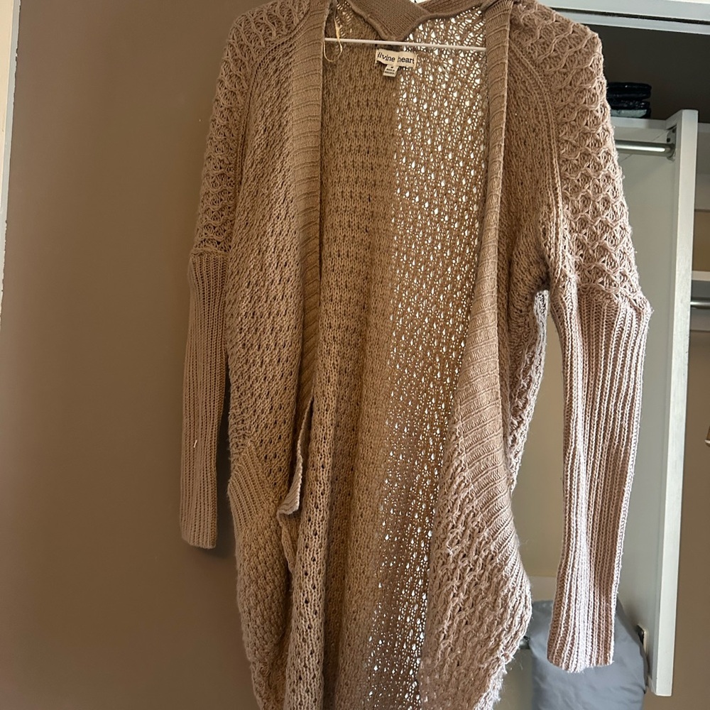 Cozy Beige Knit Cardigan